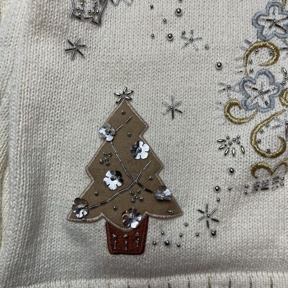 Designer Originals Studio Women's Christmas Sweater Trees Size Large - Picture 4 of 15